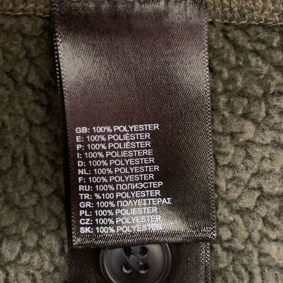 The North Face Girls Size 10-12 Green Heather Fleece Hooded Sweatshirt - Picture 11 of 13